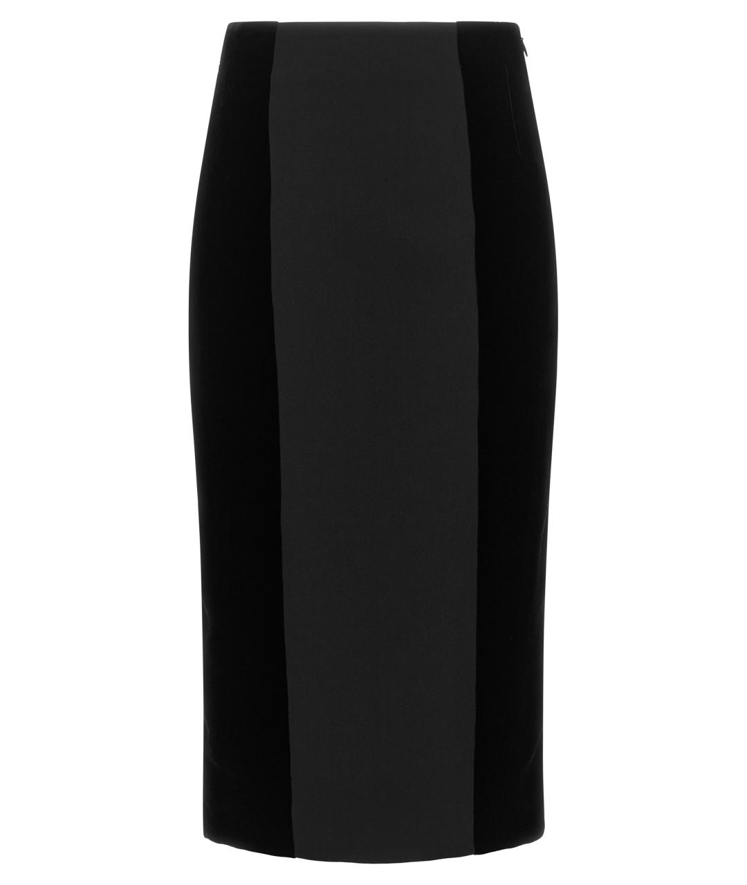 JACQUEMUS Черная шерстяная юбка миди, фото 1