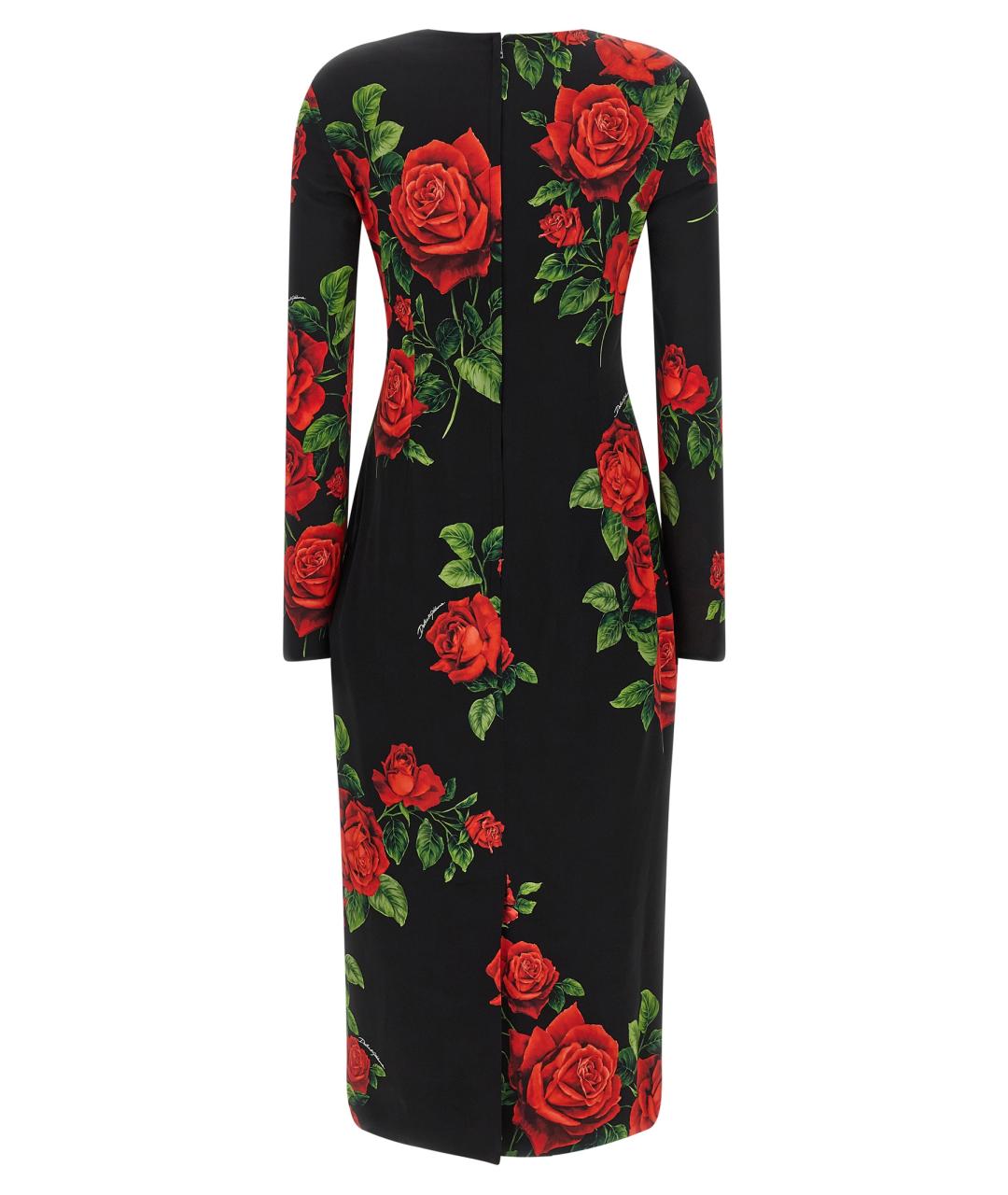 DOLCE&GABBANA Мульти шелковое повседневное платье, фото 2