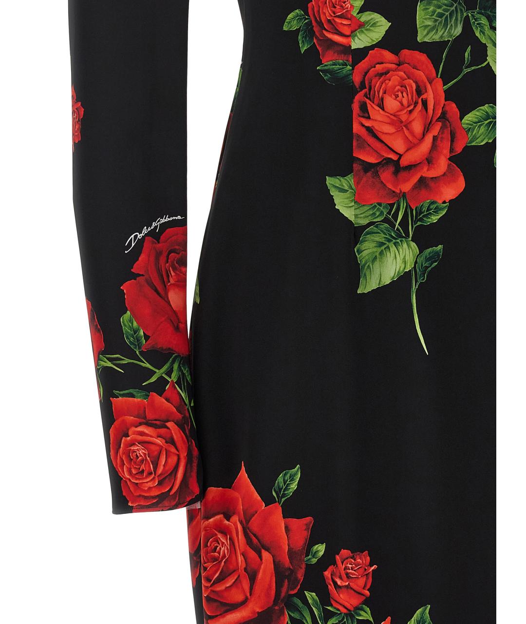 DOLCE&GABBANA Мульти шелковое повседневное платье, фото 4
