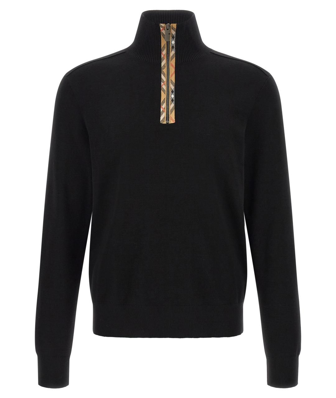 BURBERRY Черный шерстяной джемпер / свитер, фото 1