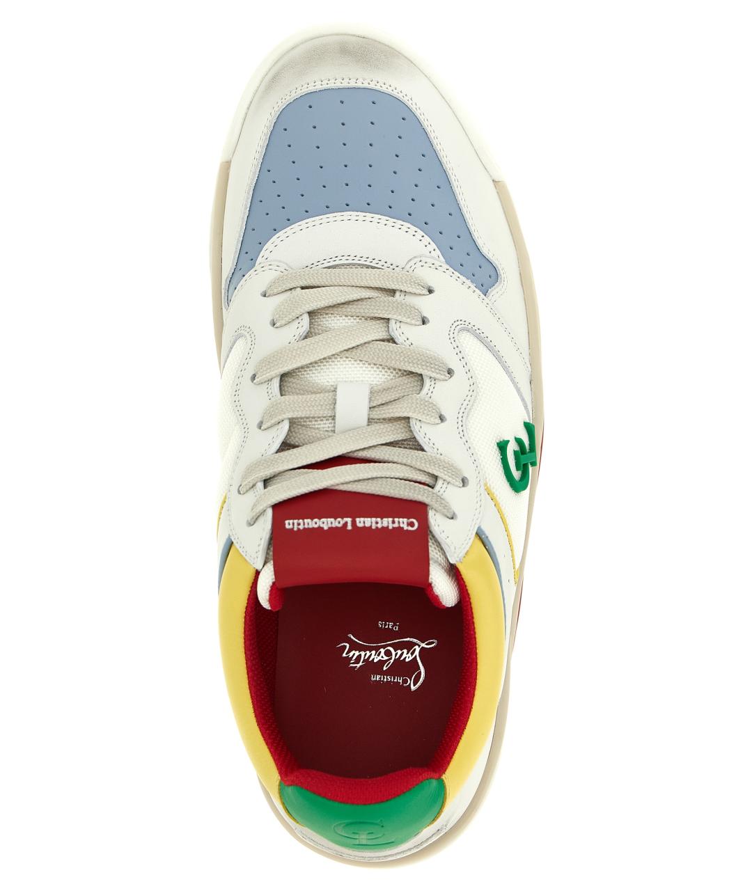 CHRISTIAN LOUBOUTIN Мульти кожаные низкие кроссовки / кеды, фото 4