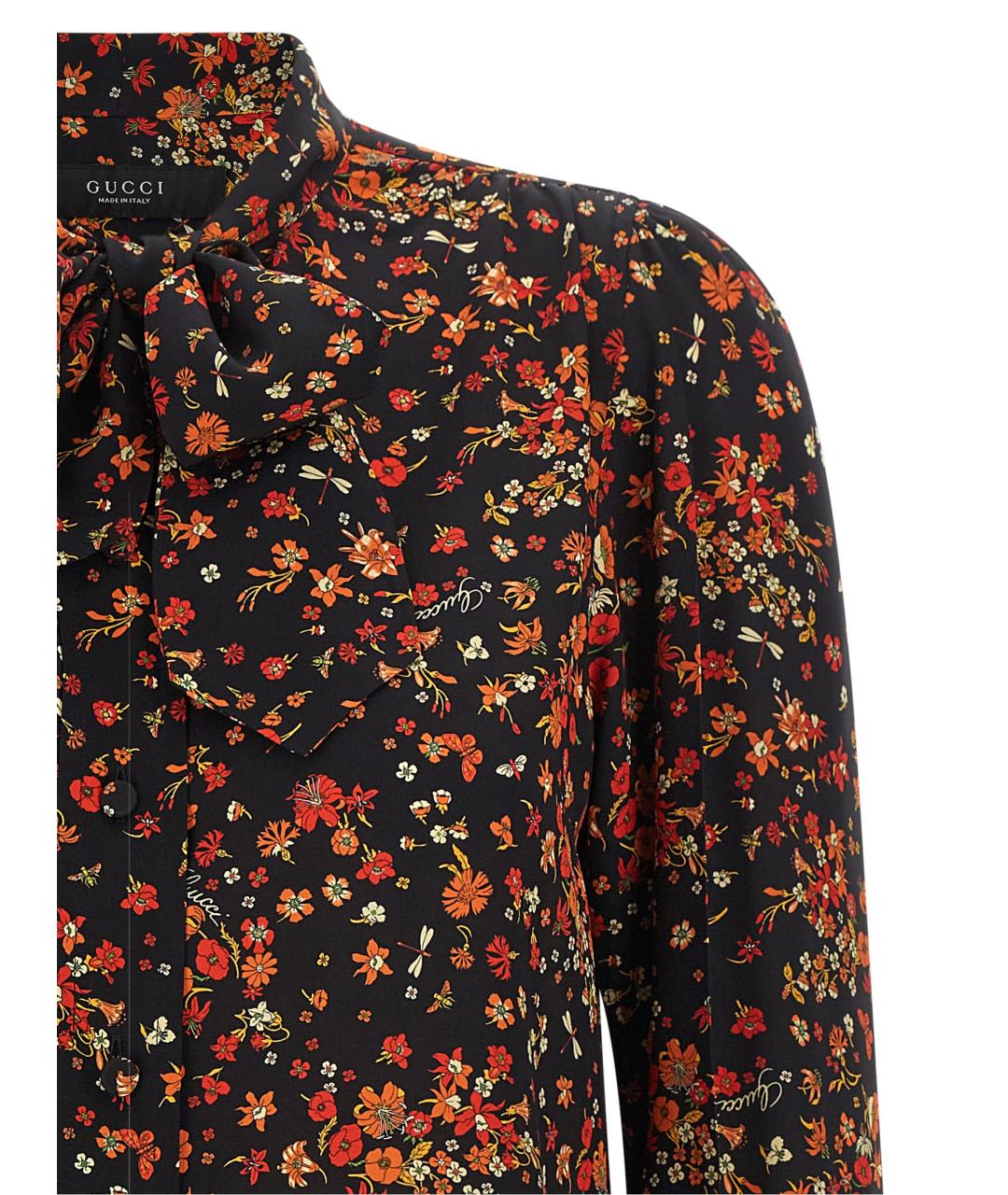 GUCCI Мульти шелковая рубашка, фото 3