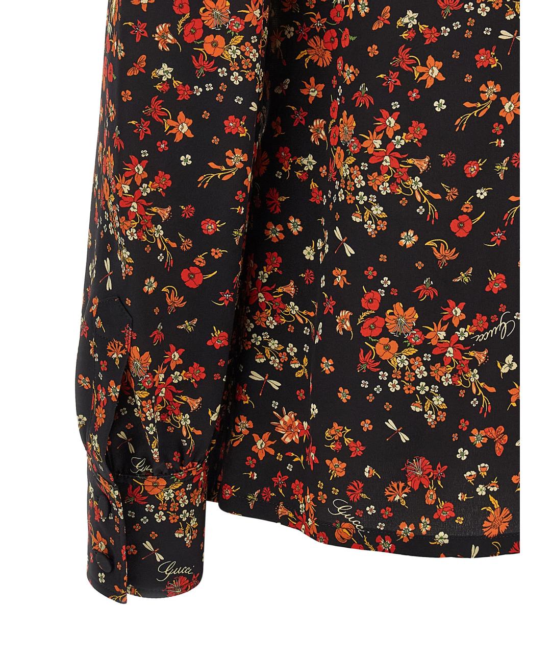 GUCCI Мульти шелковая рубашка, фото 4
