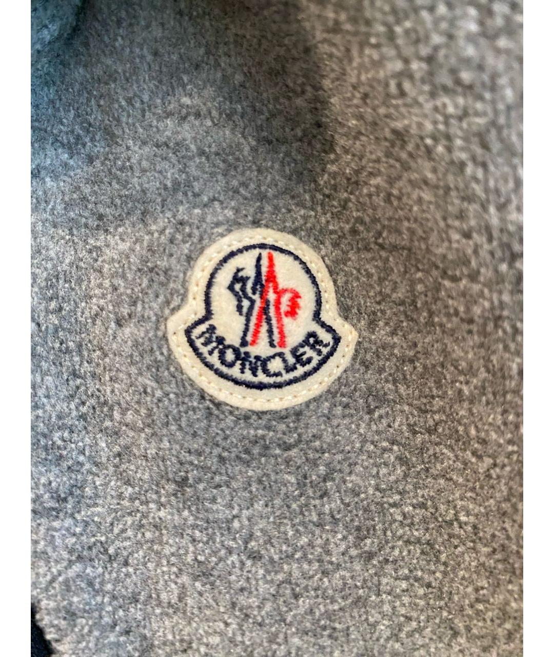 MONCLER ENFANT Серый хлопковый комбинезон, фото 4