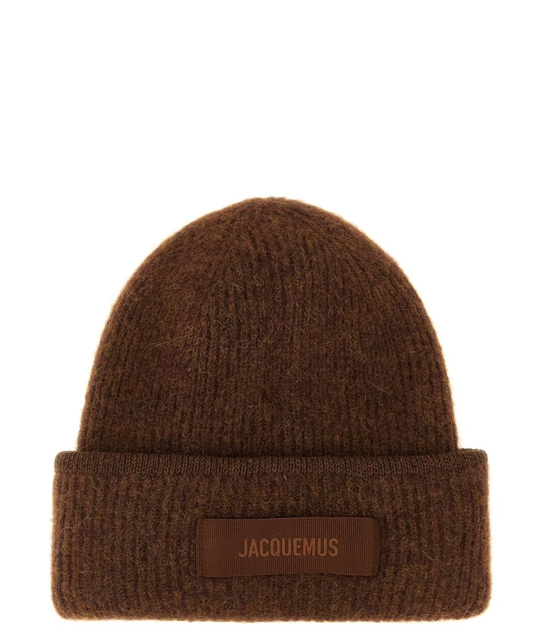 JACQUEMUS Коричневая шерстяная шапка, фото 1