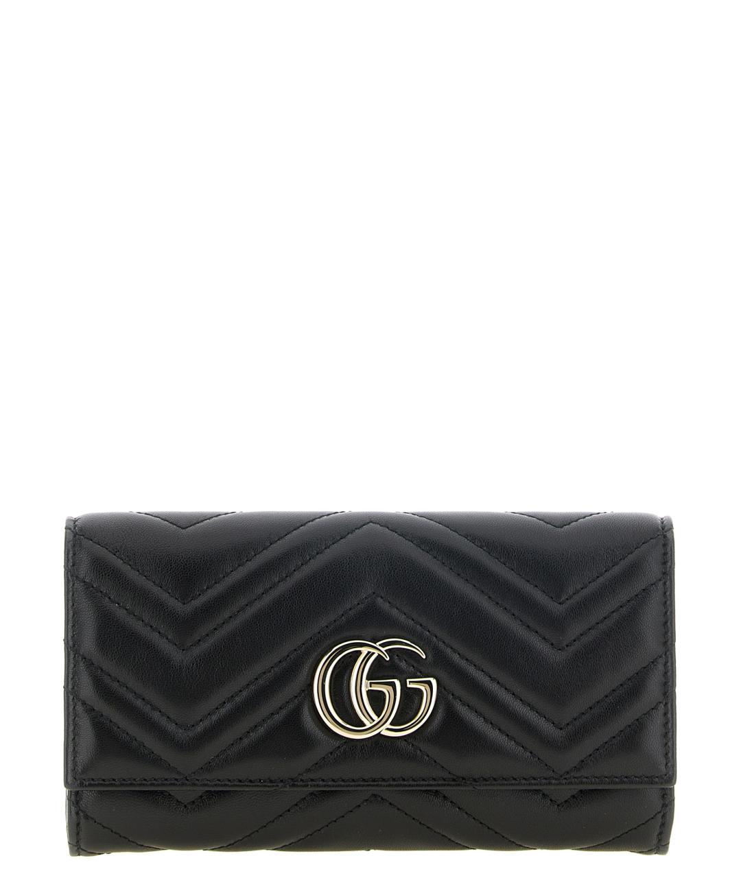 GUCCI Черный кожаный кошелек, фото 1