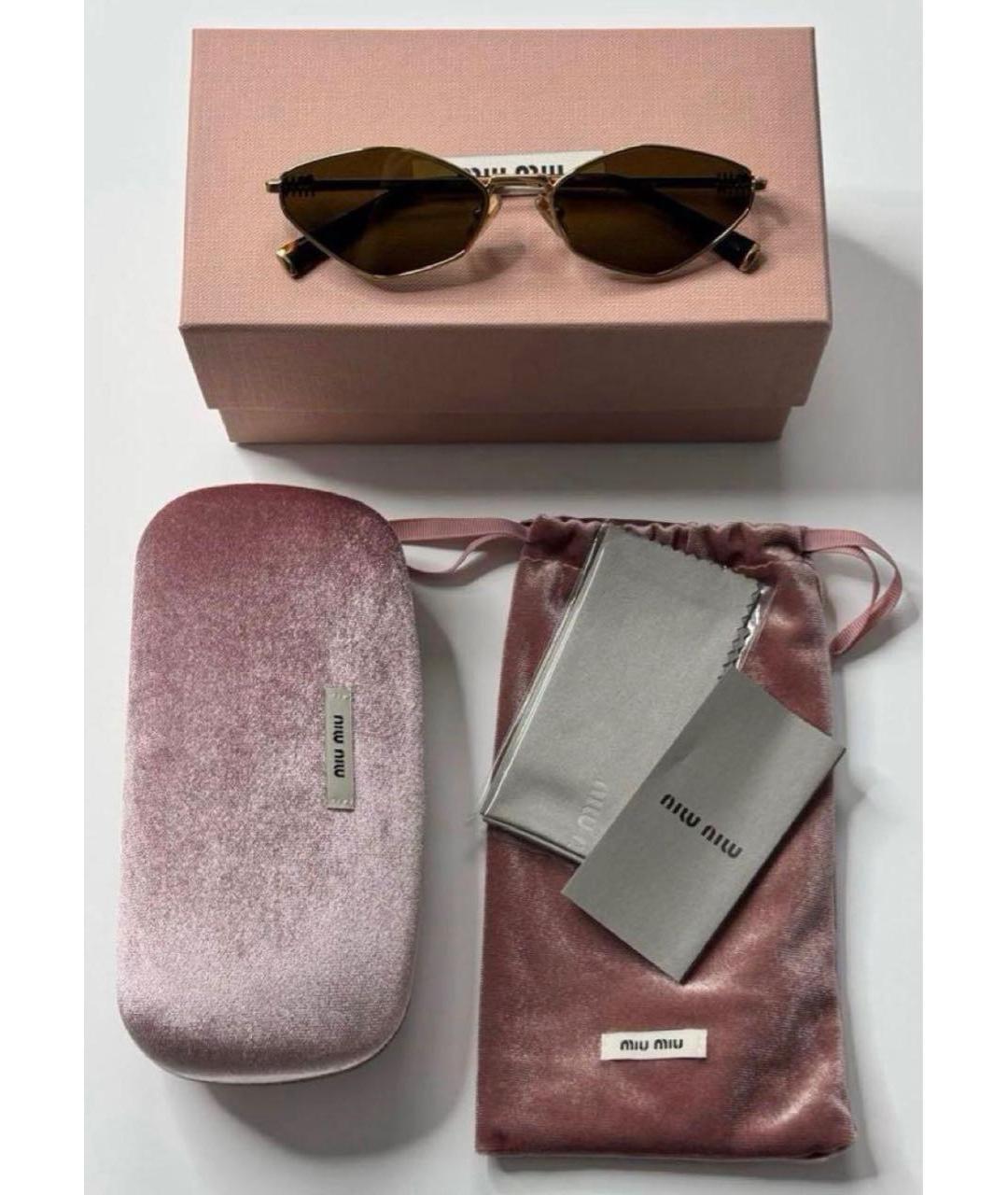MIU MIU Мульти металлические солнцезащитные очки, фото 4