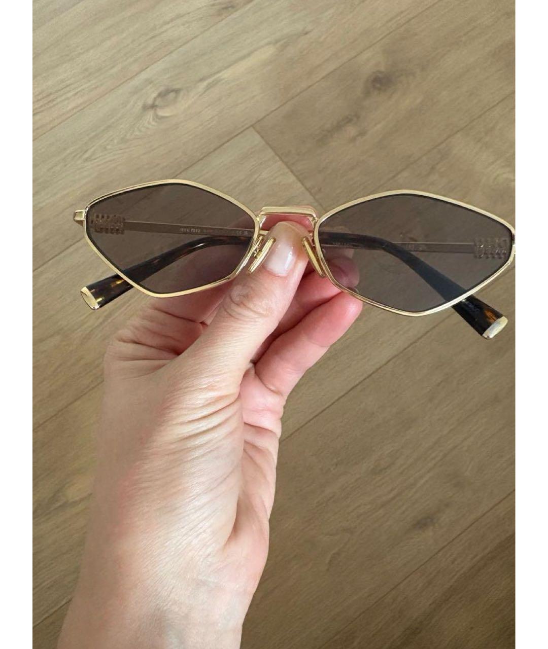 MIU MIU Мульти металлические солнцезащитные очки, фото 2