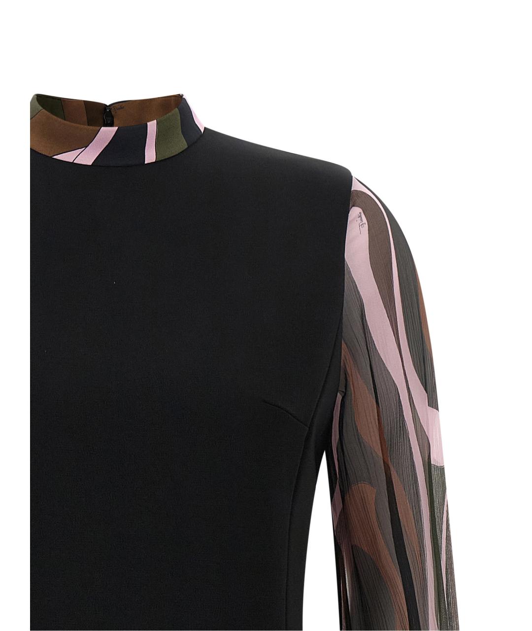 EMILIO PUCCI Черное вискозное повседневное платье, фото 3