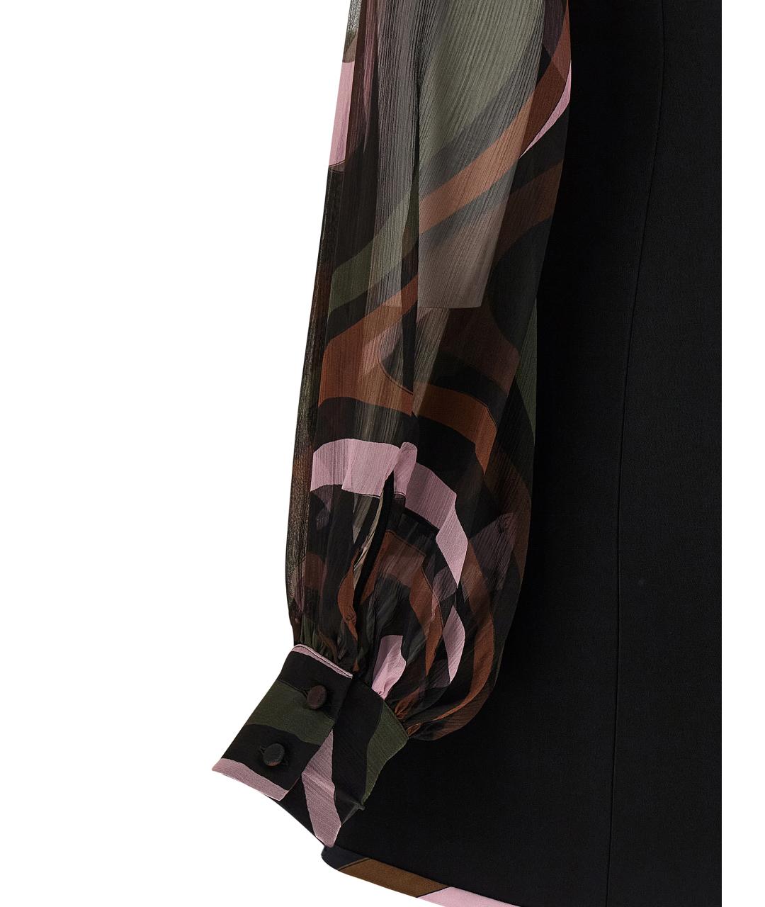EMILIO PUCCI Черное вискозное повседневное платье, фото 4