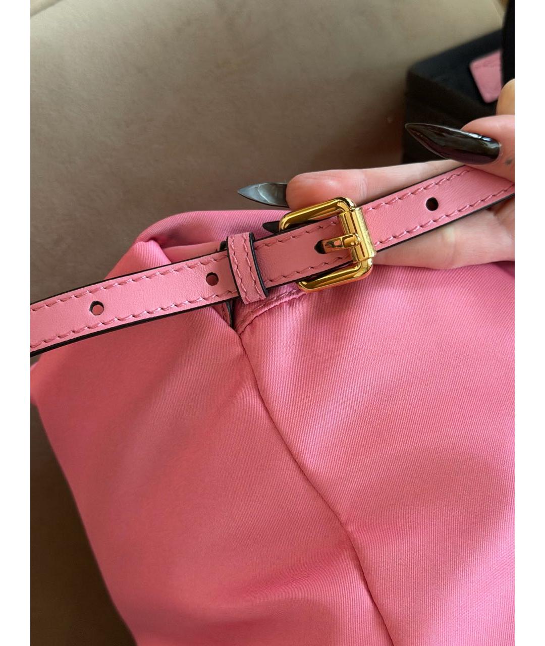 MOSCHINO Розовый тканевый рюкзак, фото 8