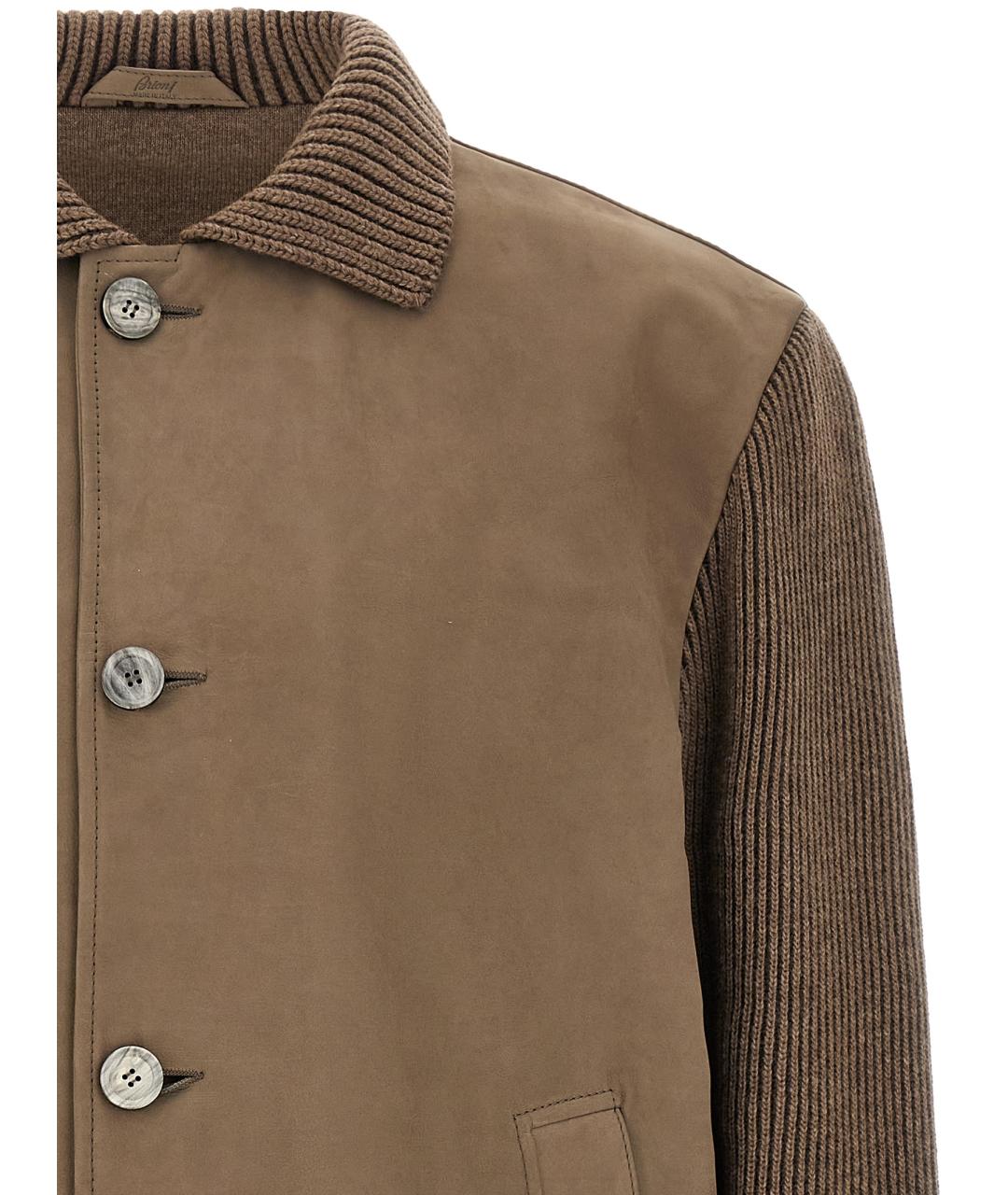 BRIONI Коричневая замшевая куртка, фото 3