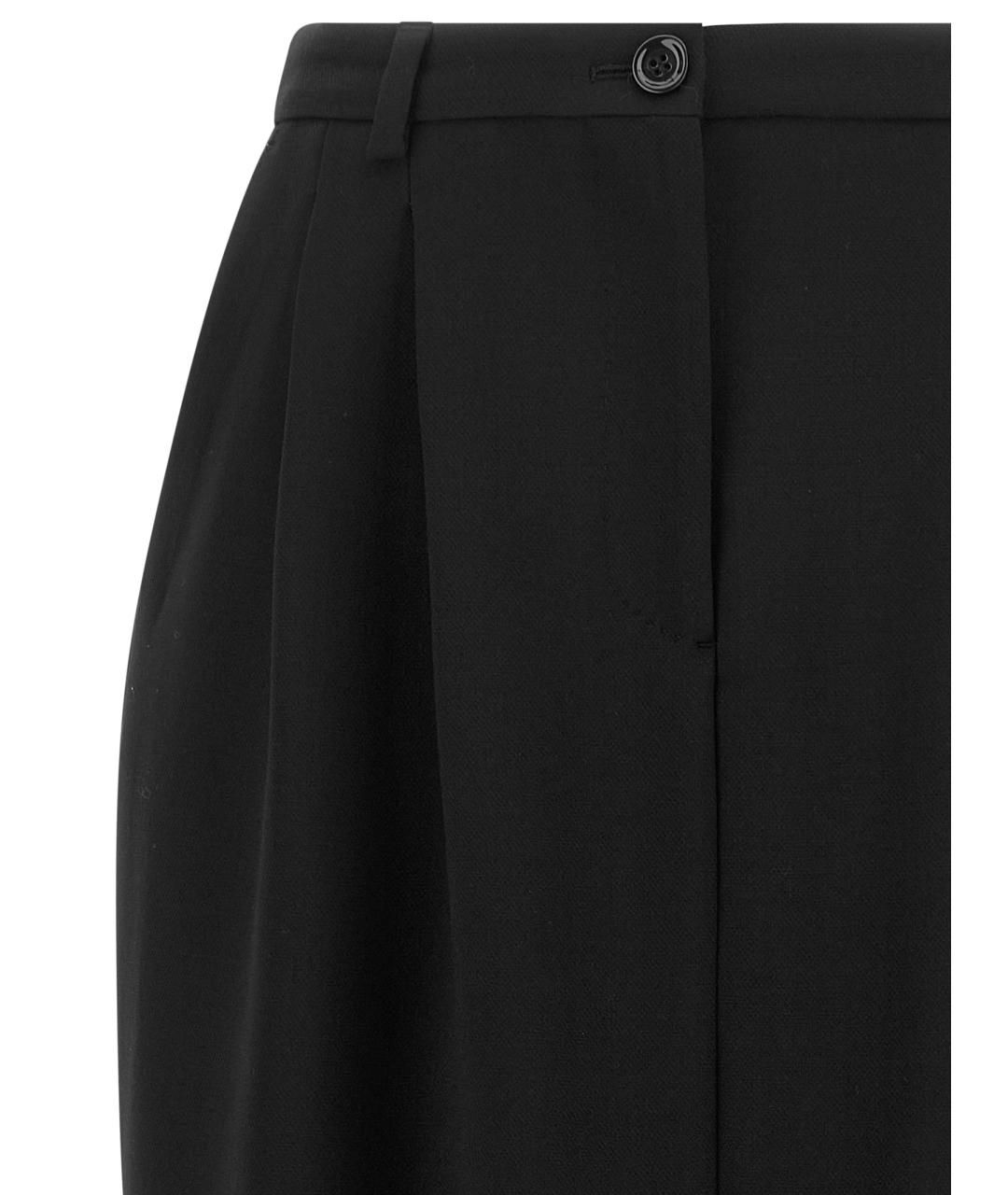 DOLCE&GABBANA Черная шерстяная юбка миди, фото 3