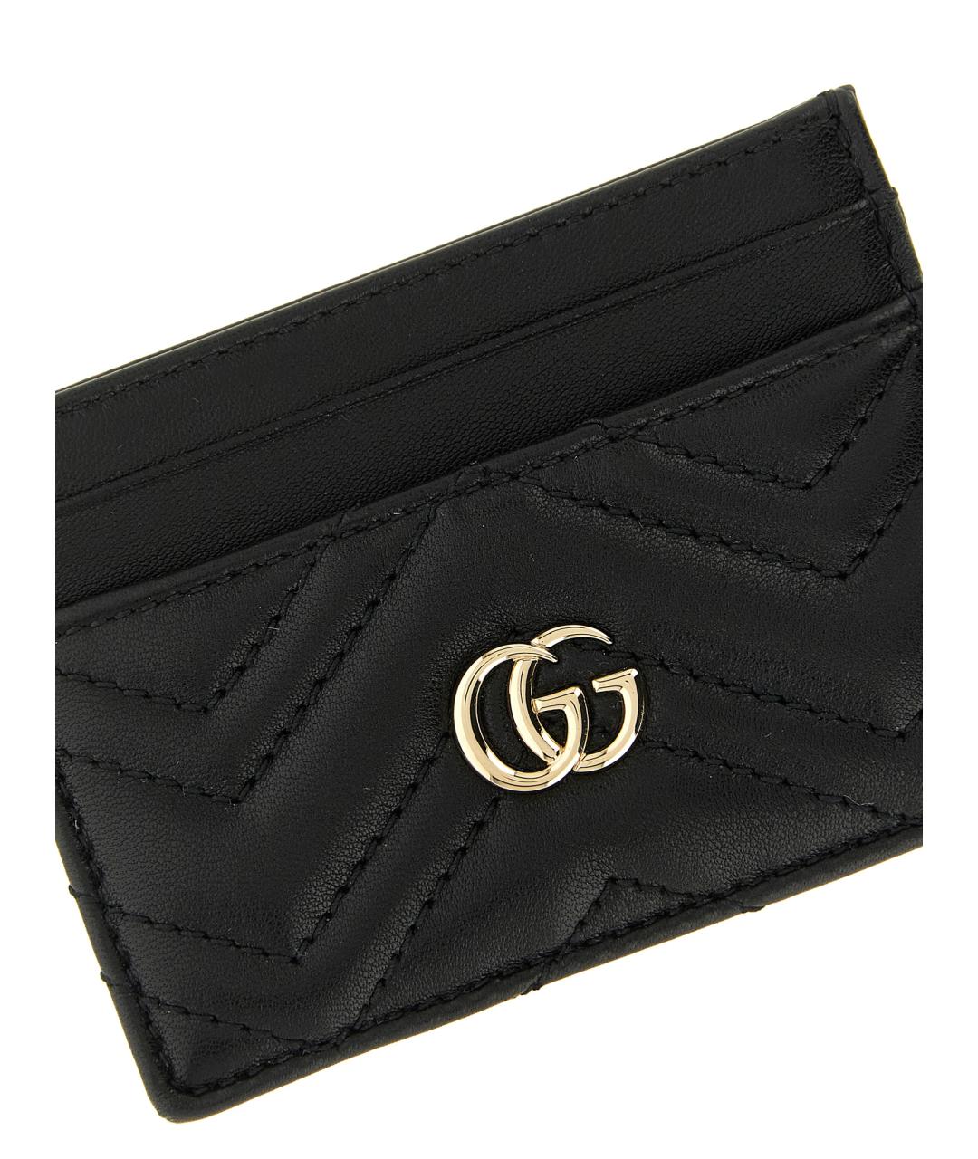 GUCCI Черный кожаный кардхолдер, фото 3