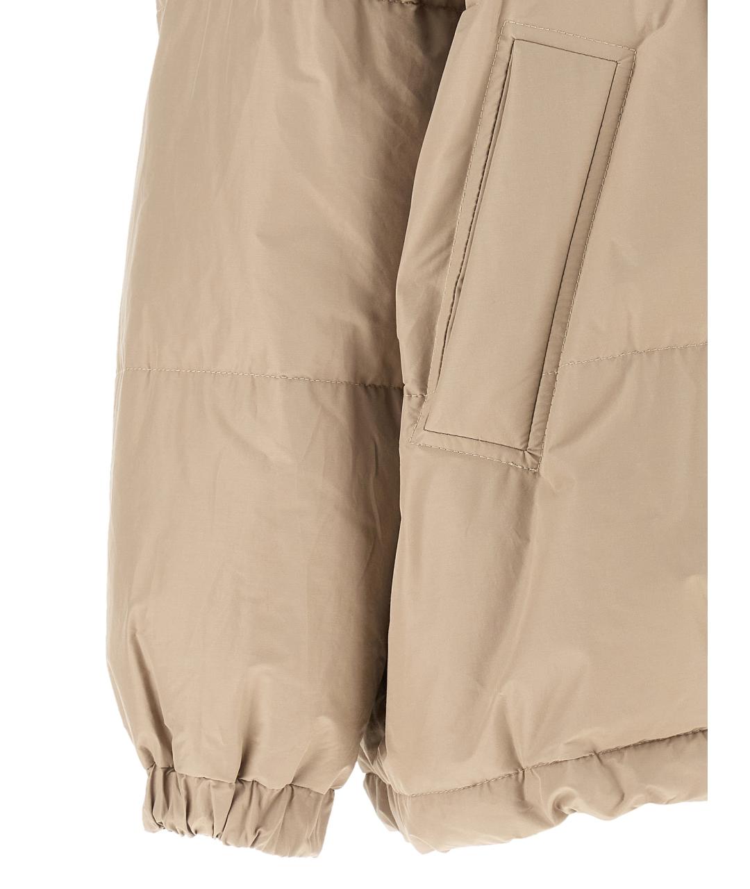 BRUNELLO CUCINELLI Бежевый хлопковый пуховик, фото 5