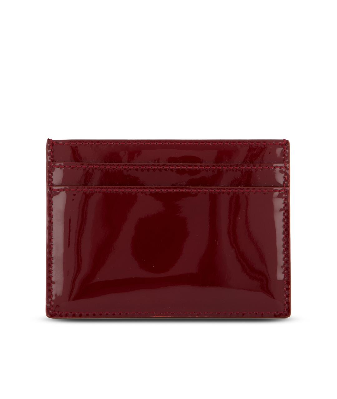 SAINT LAURENT Красный кардхолдер из лакированной кожи, фото 2