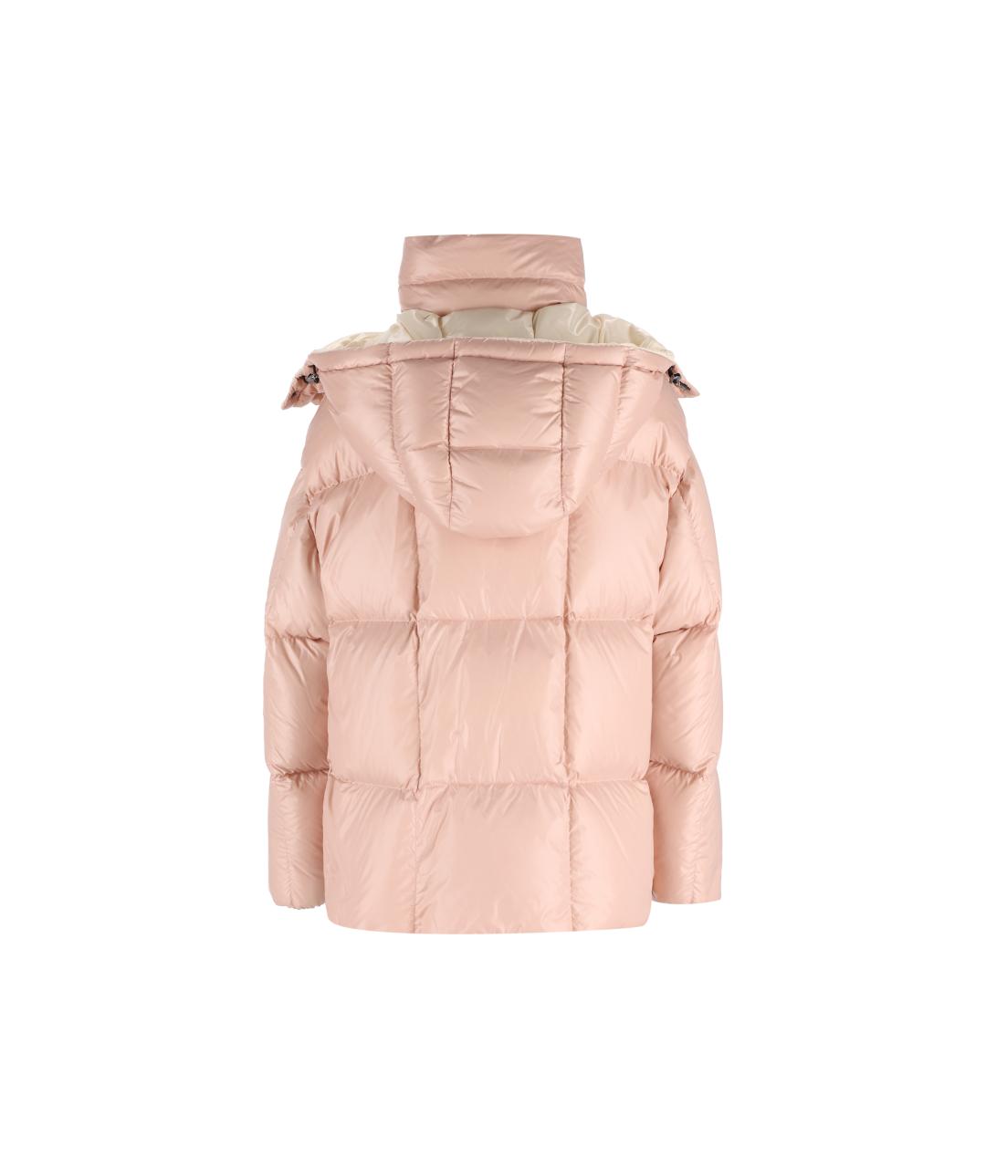 MONCLER Розовый полиамидовый пуховик, фото 2