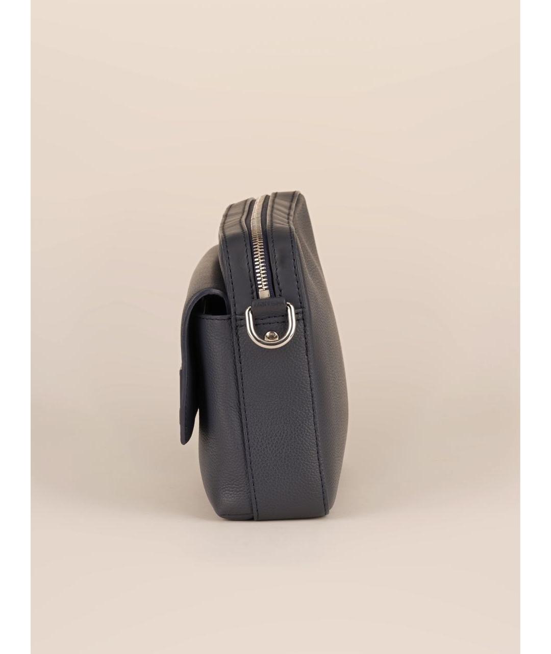 LOUIS VUITTON Темно-синяя кожаная сумка на плечо, фото 5