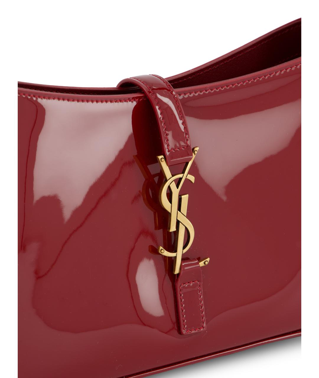 SAINT LAURENT Красная сумка через плечо из лакированной кожи, фото 4