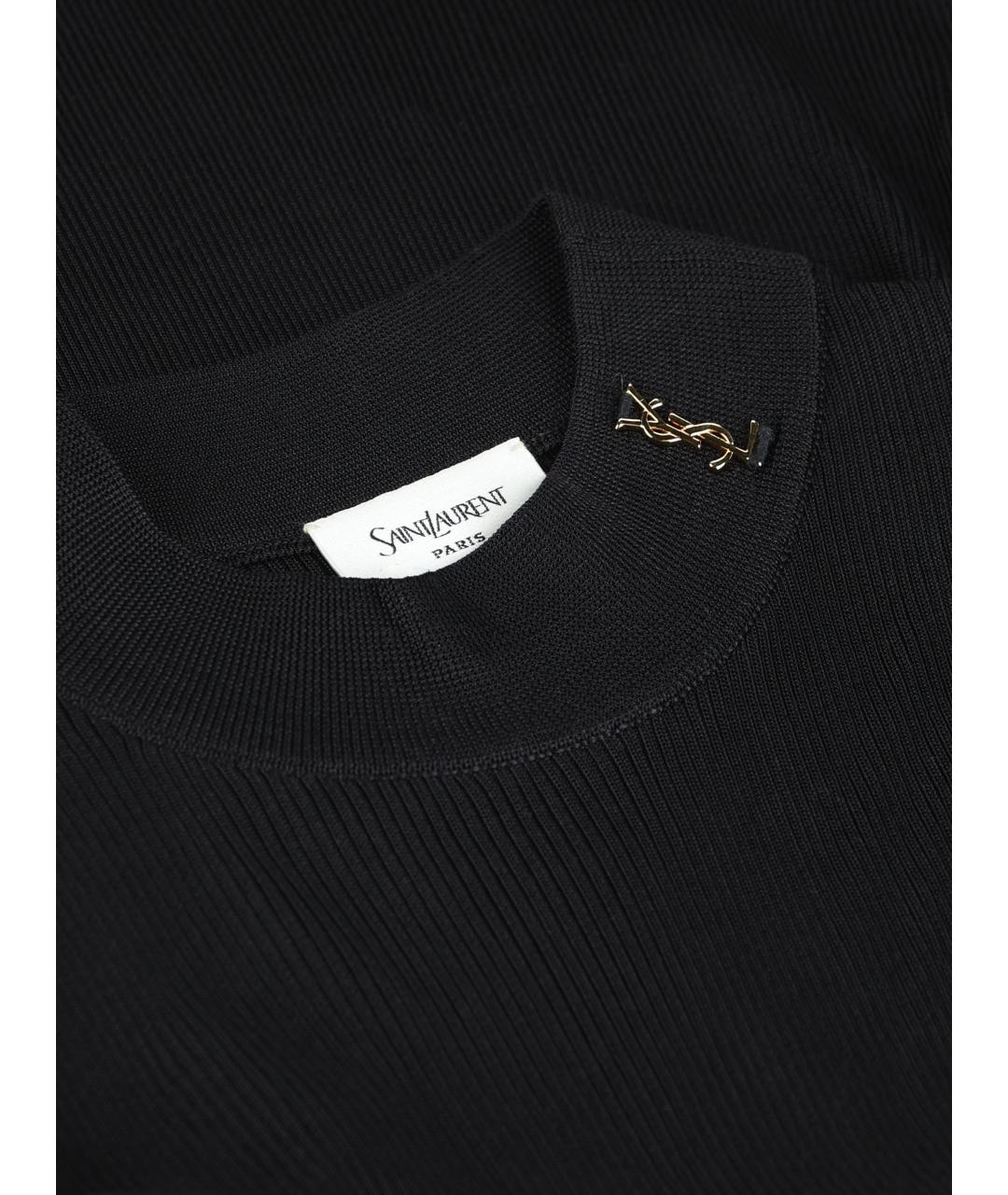 SAINT LAURENT Черная шелковая водолазка, фото 3