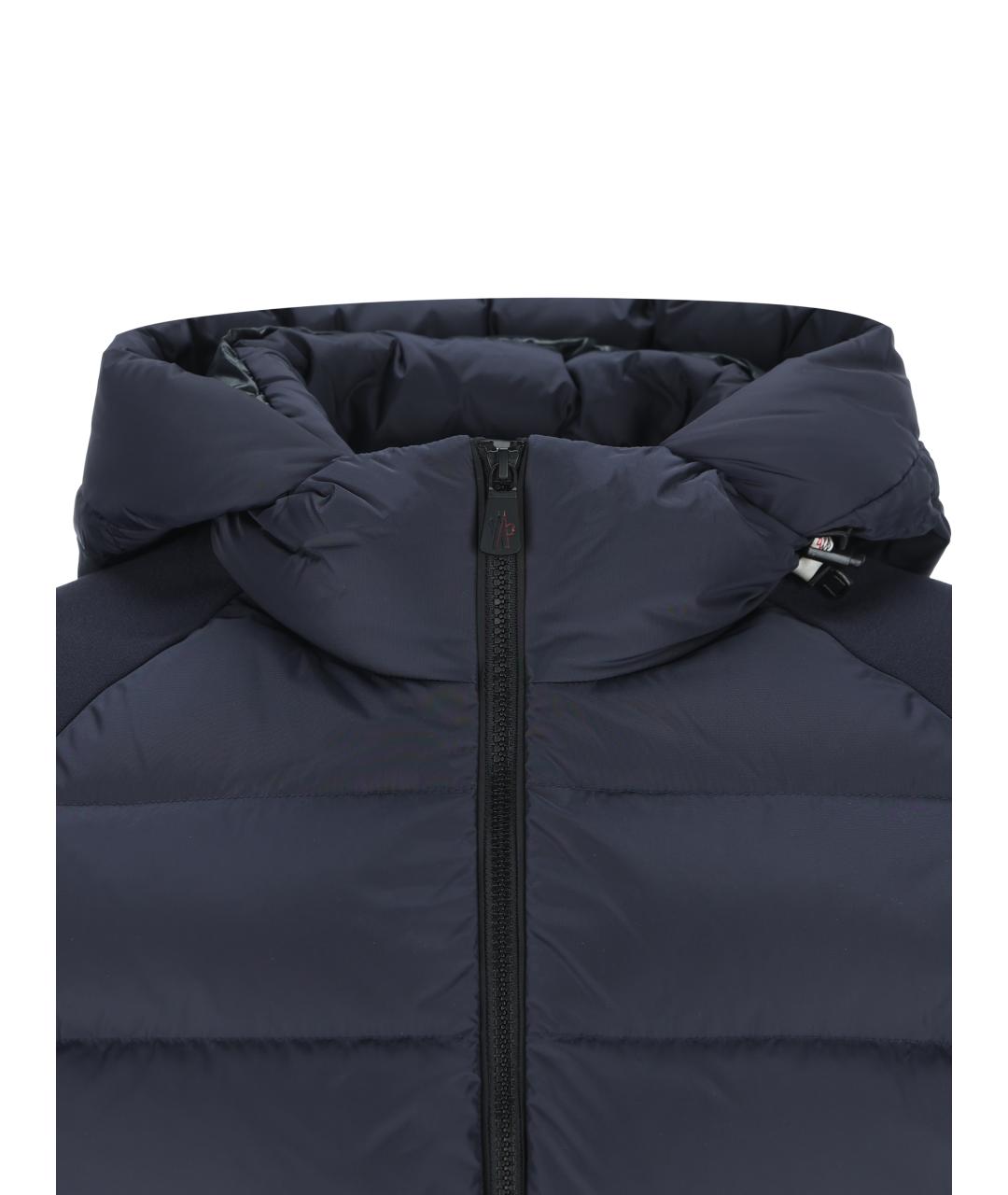 MONCLER GRENOBLE Темно-синий полиэстеровый кардиган, фото 3