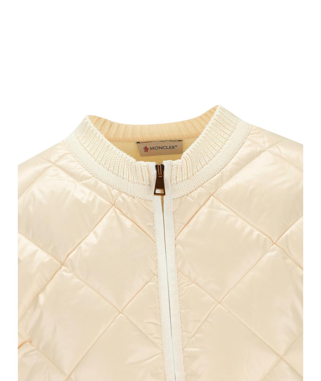 MONCLER Бежевый хлопковый кардиган, фото 4