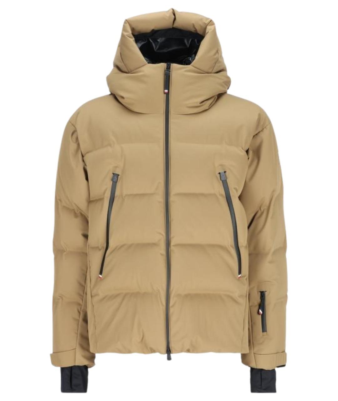 MONCLER GRENOBLE Бежевый синтетический пуховик, фото 1