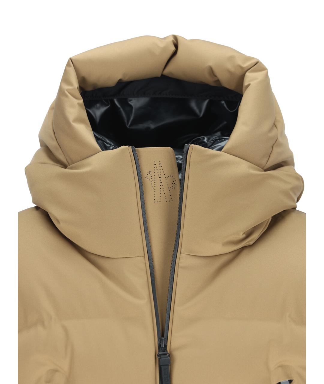 MONCLER GRENOBLE Бежевый синтетический пуховик, фото 3