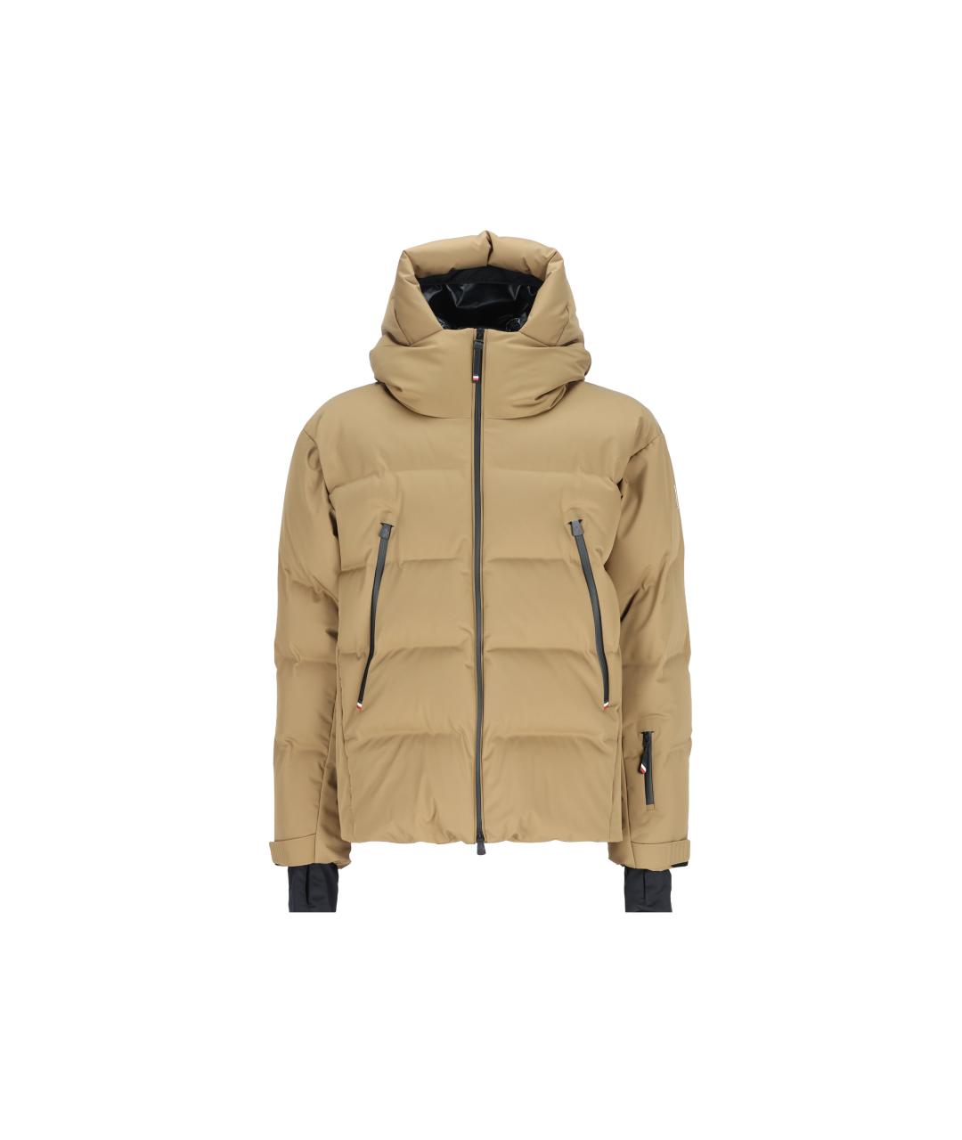 MONCLER GRENOBLE Бежевый синтетический пуховик, фото 5