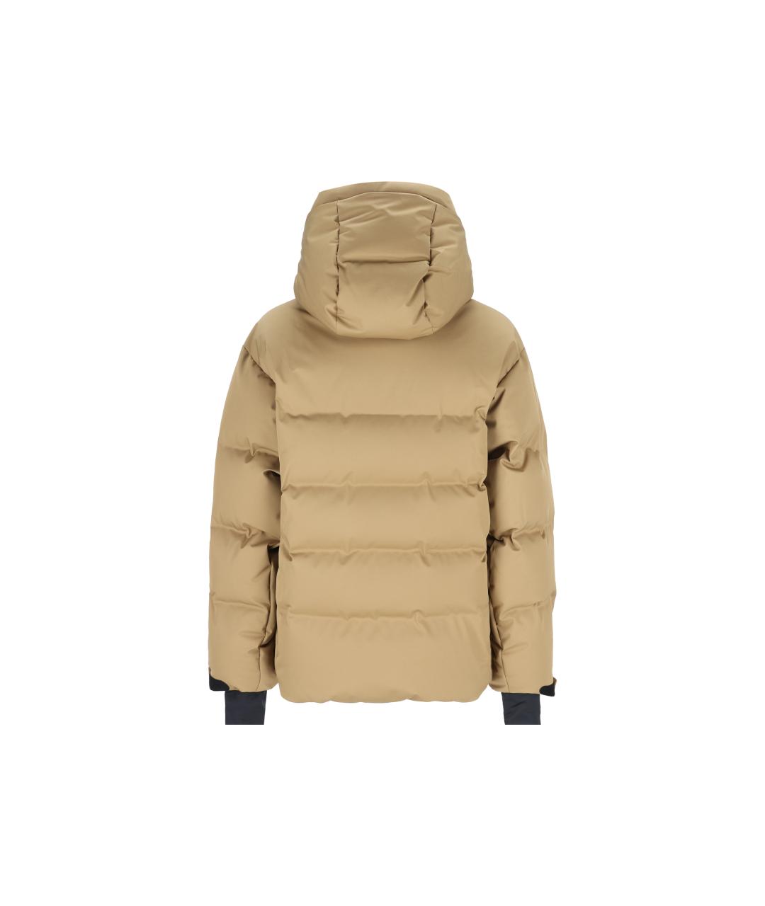 MONCLER GRENOBLE Бежевый синтетический пуховик, фото 2