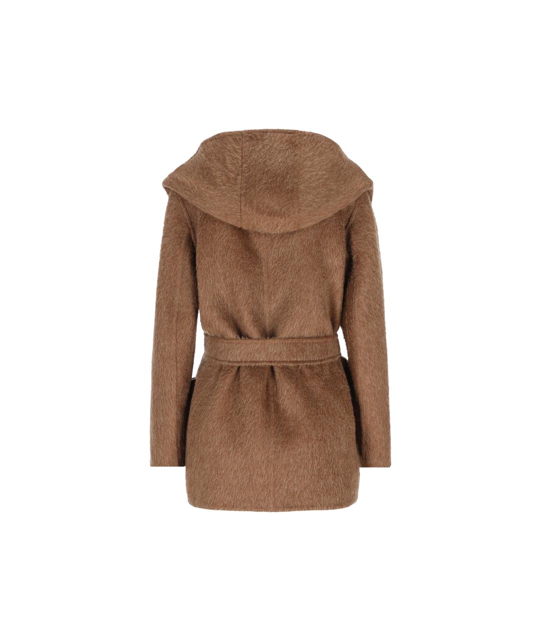 MAX MARA Коричневое шерстяное пальто, фото 3