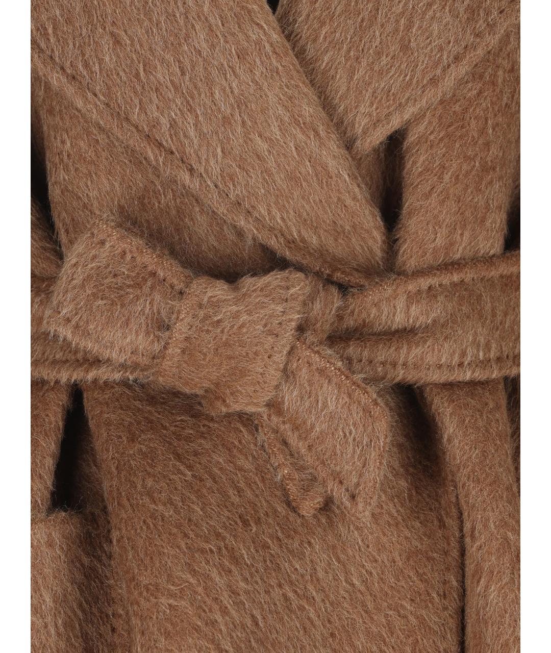 MAX MARA Коричневое шерстяное пальто, фото 4