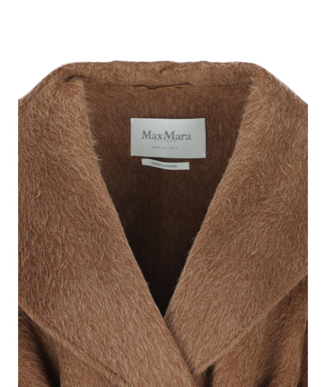 MAX MARA Коричневое шерстяное пальто, фото 5