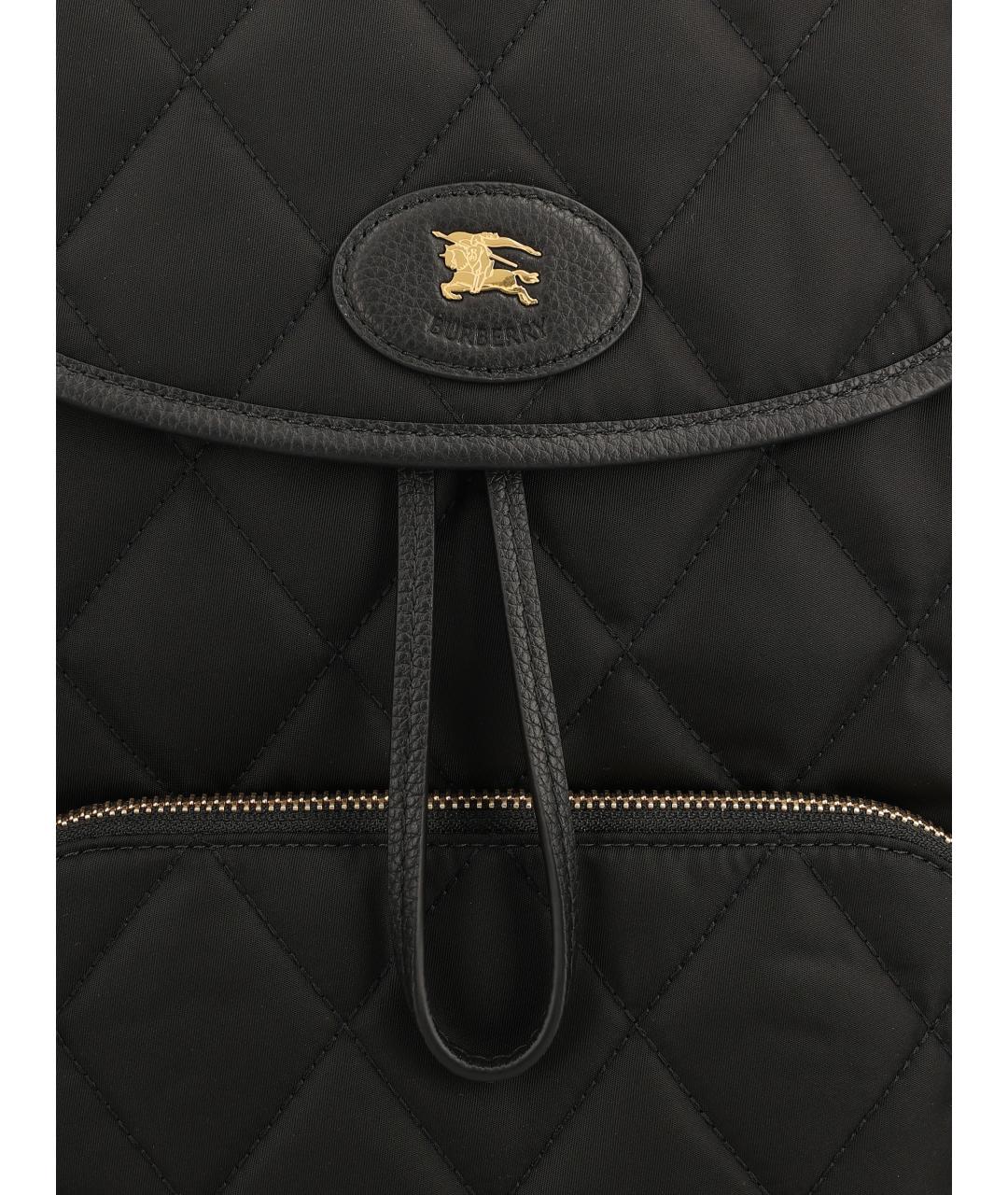 BURBERRY Черный синтетический рюкзак, фото 4