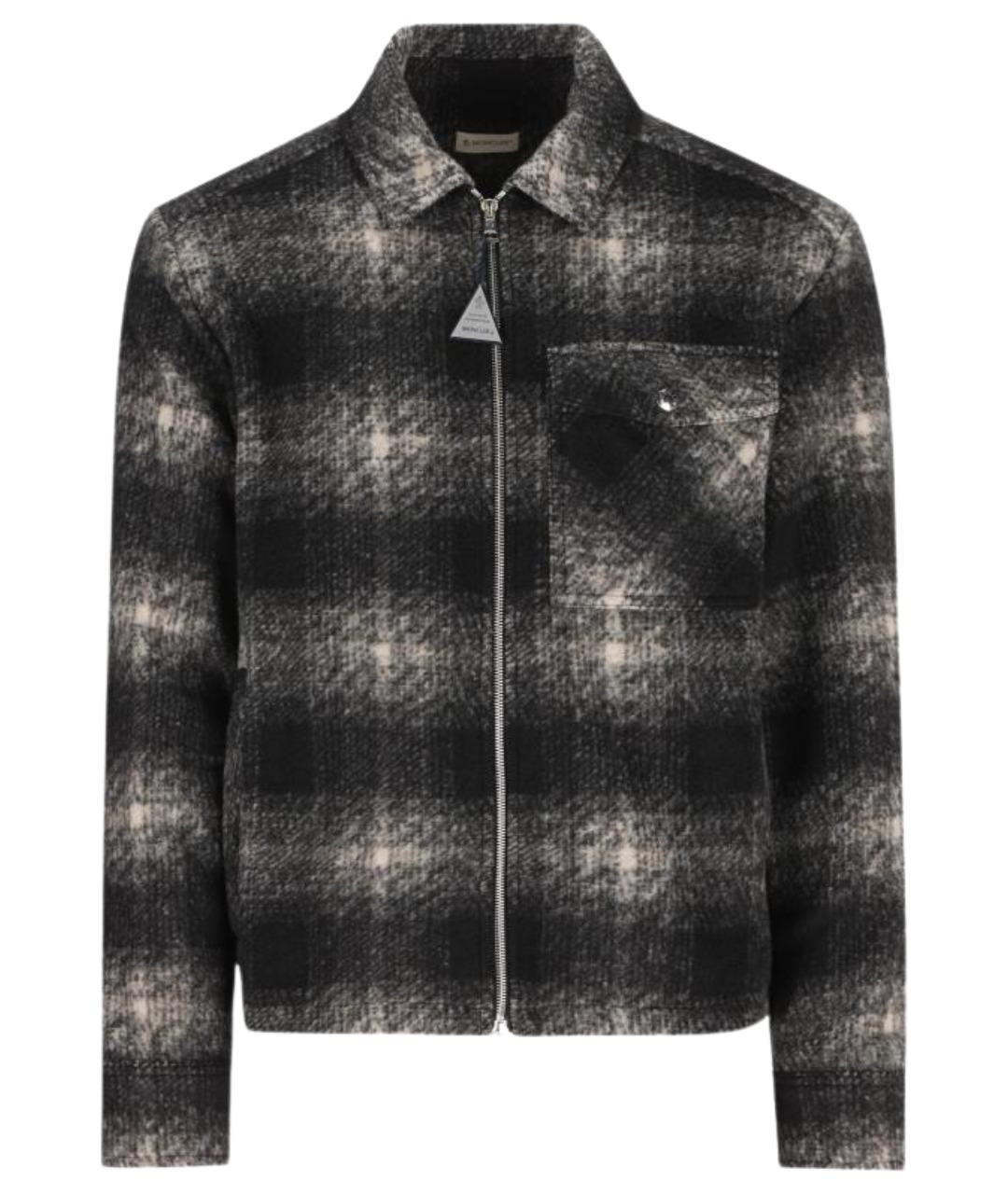 MONCLER Черная полиэстеровая куртка, фото 1