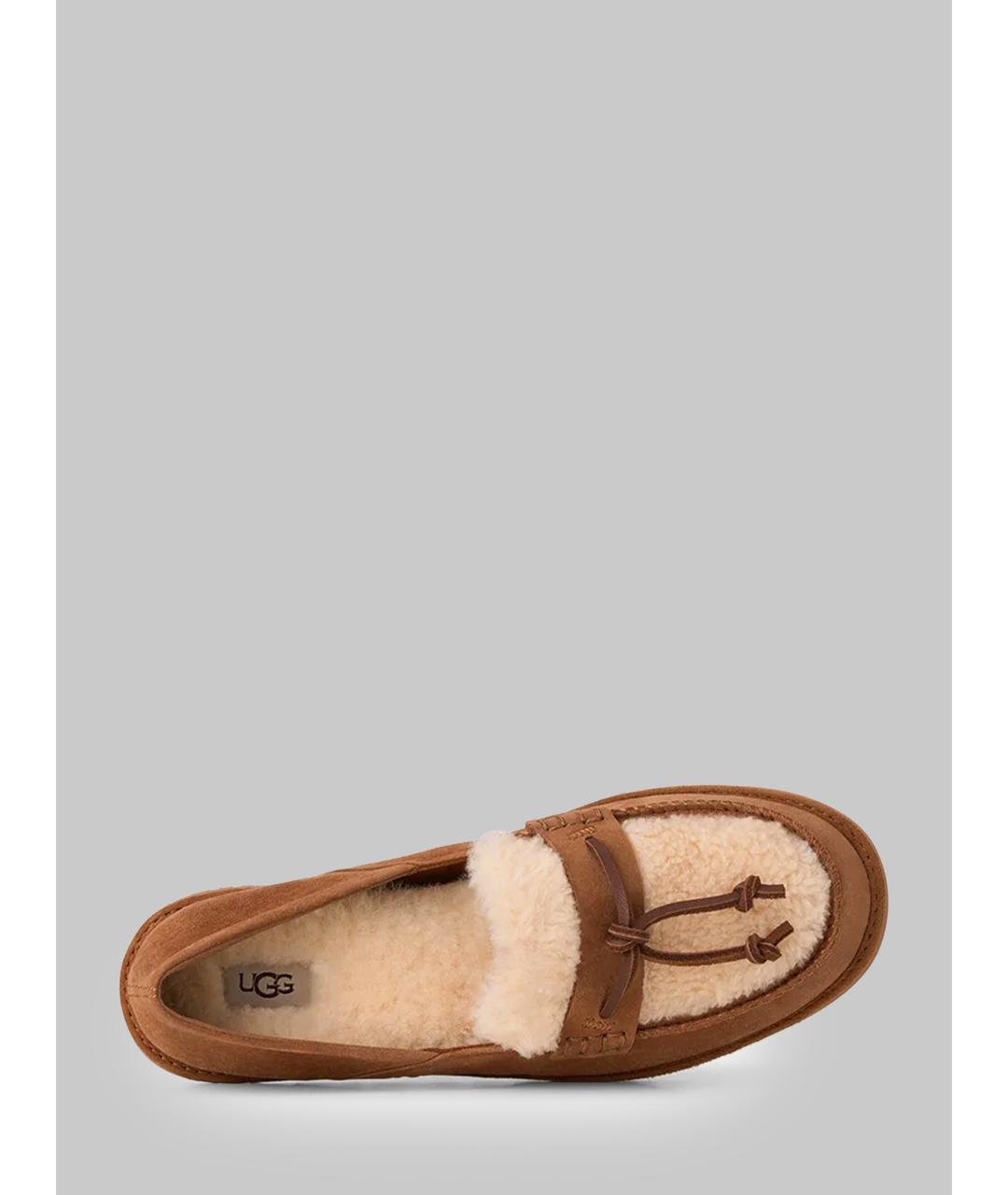 UGG Коричневые замшевые лоферы, фото 4