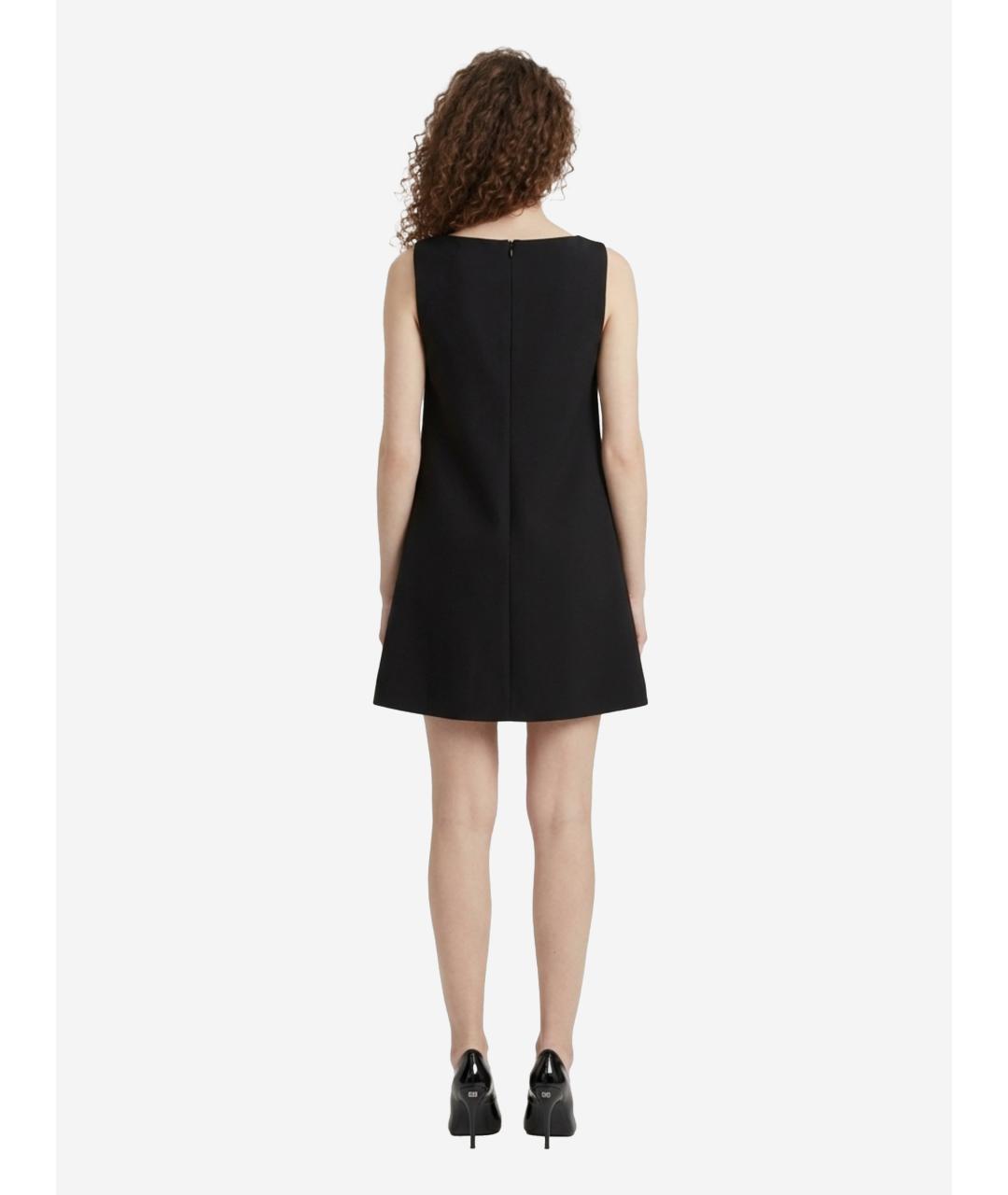 BALENCIAGA Черное шерстяное коктейльное платье, фото 4