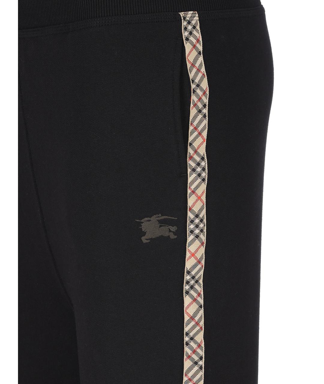 BURBERRY Черные хлопковые брюки и шорты, фото 3