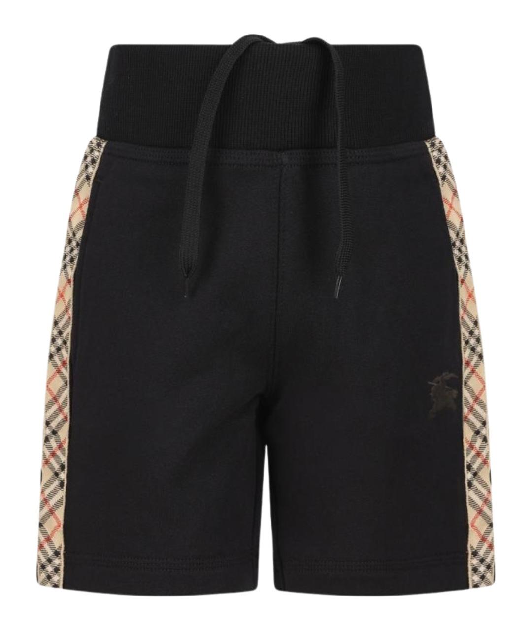 BURBERRY Черные хлопковые брюки и шорты, фото 1