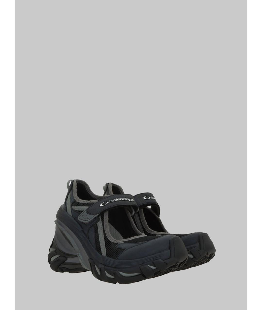BALENCIAGA Черные синтетические кроссовки, фото 2