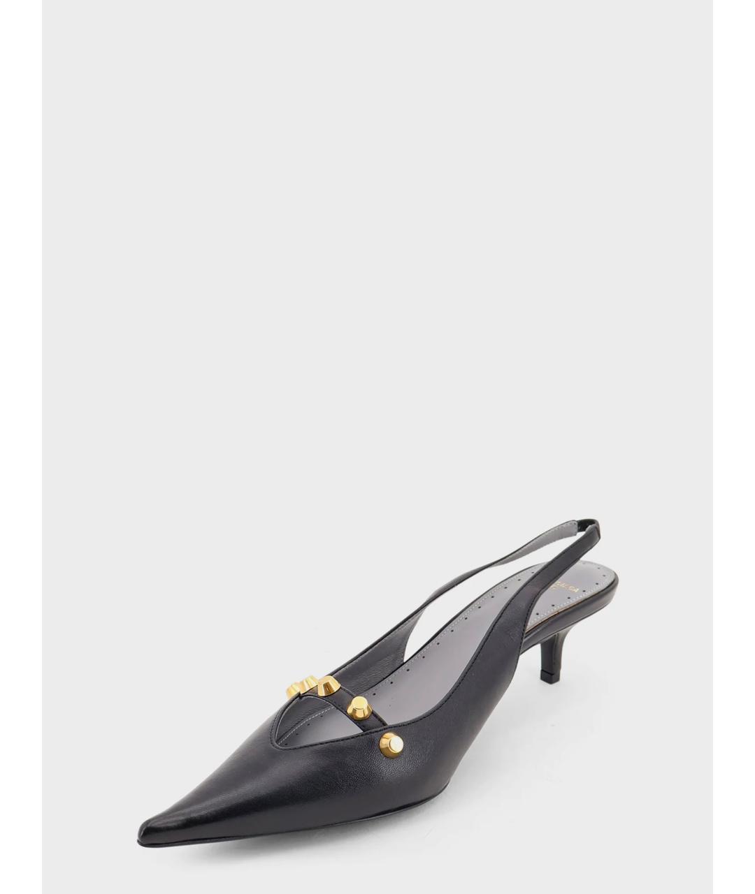 BALENCIAGA Черные кожаные туфли, фото 4