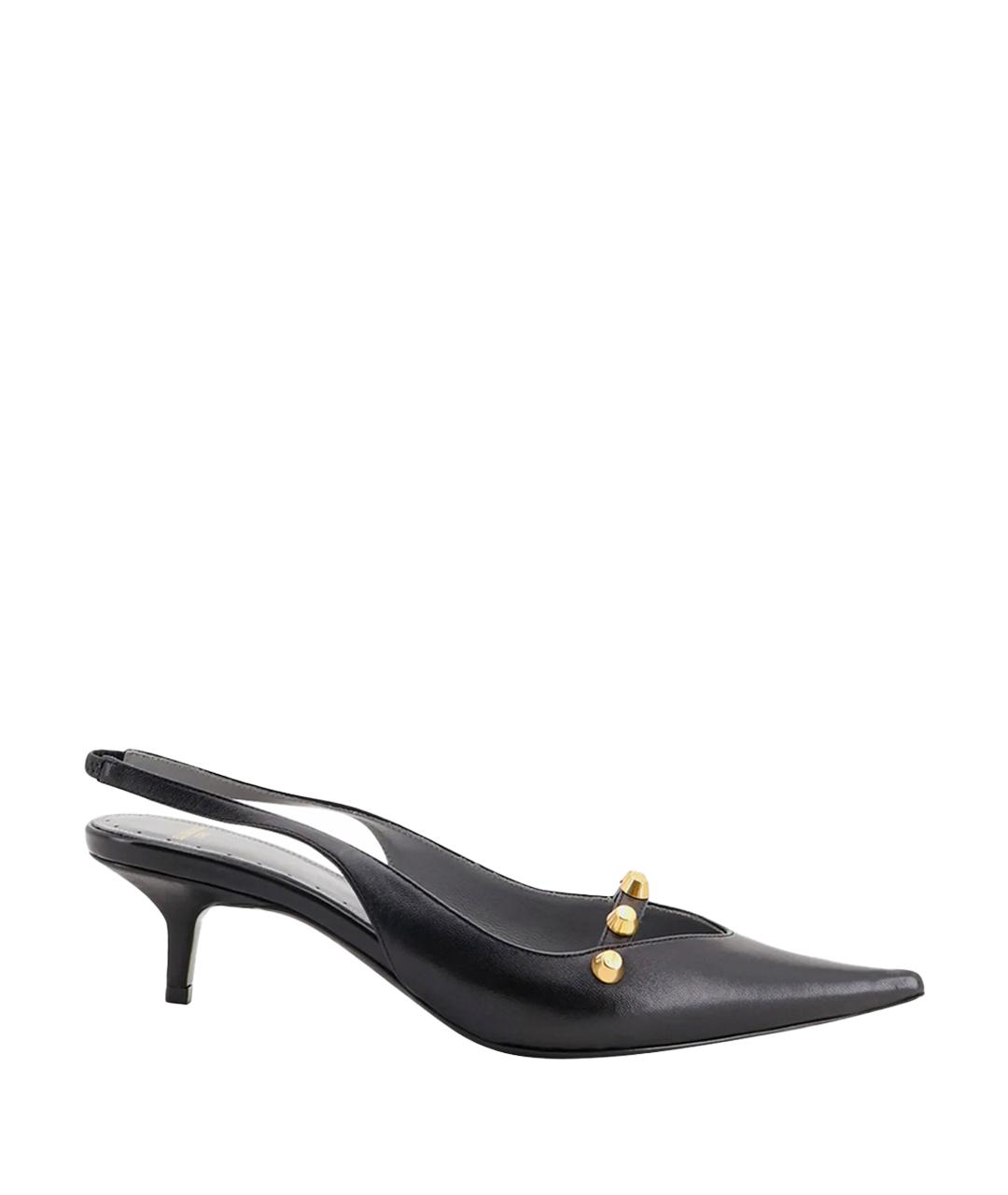 BALENCIAGA Черные кожаные туфли, фото 1