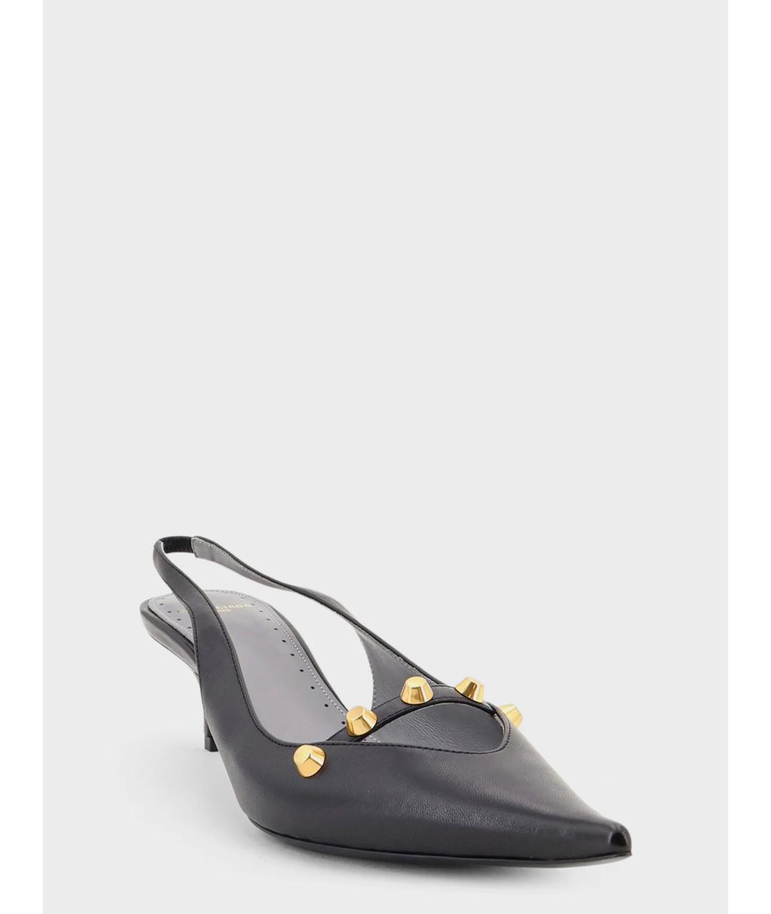 BALENCIAGA Черные кожаные туфли, фото 2