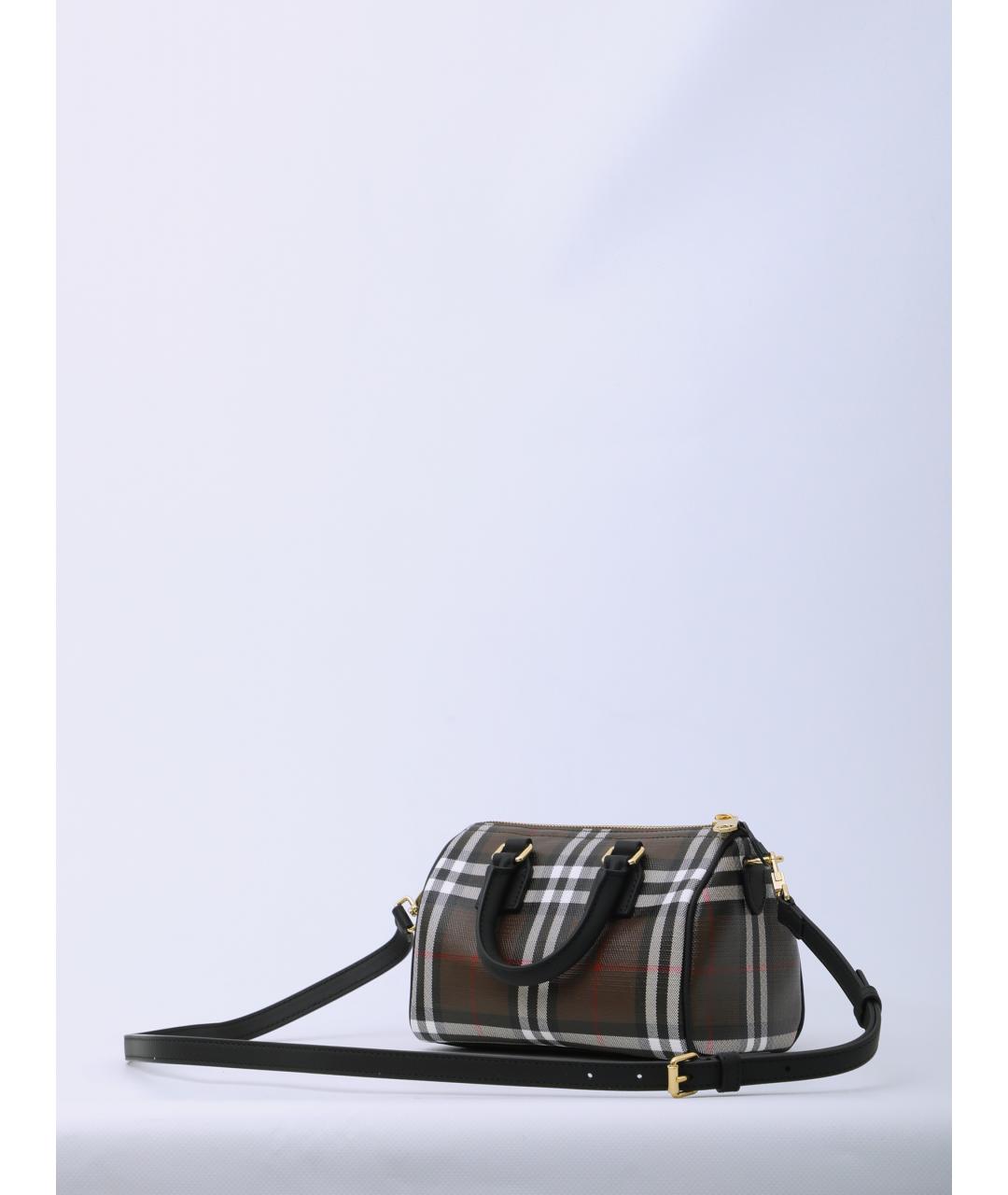 BURBERRY Коричневая хлопковая сумка через плечо, фото 2