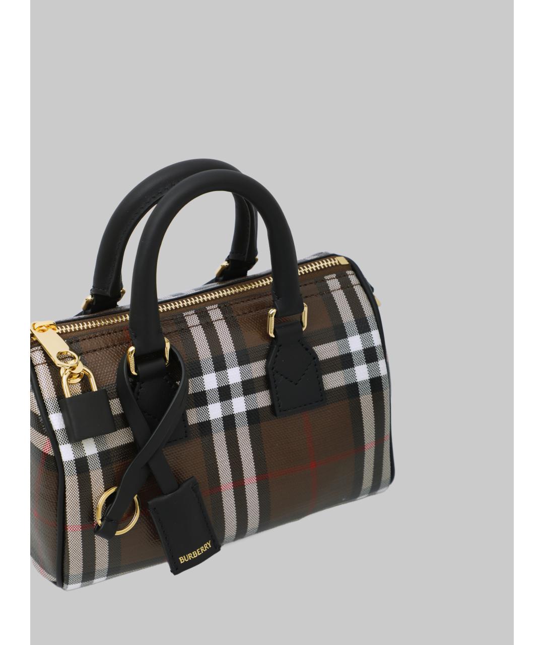 BURBERRY Коричневая хлопковая сумка через плечо, фото 4