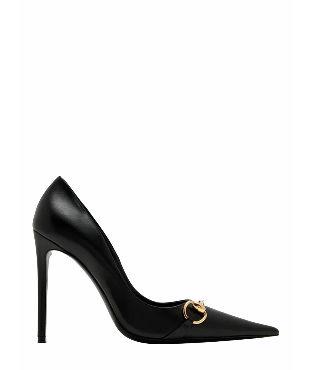 GUCCI Черные кожаные туфли, фото 1