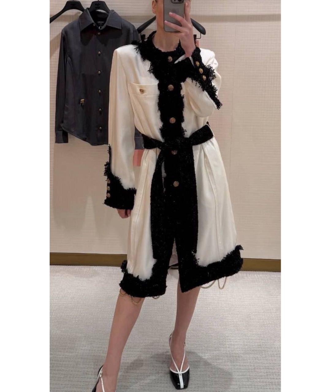 CHANEL Белое пальто, фото 2