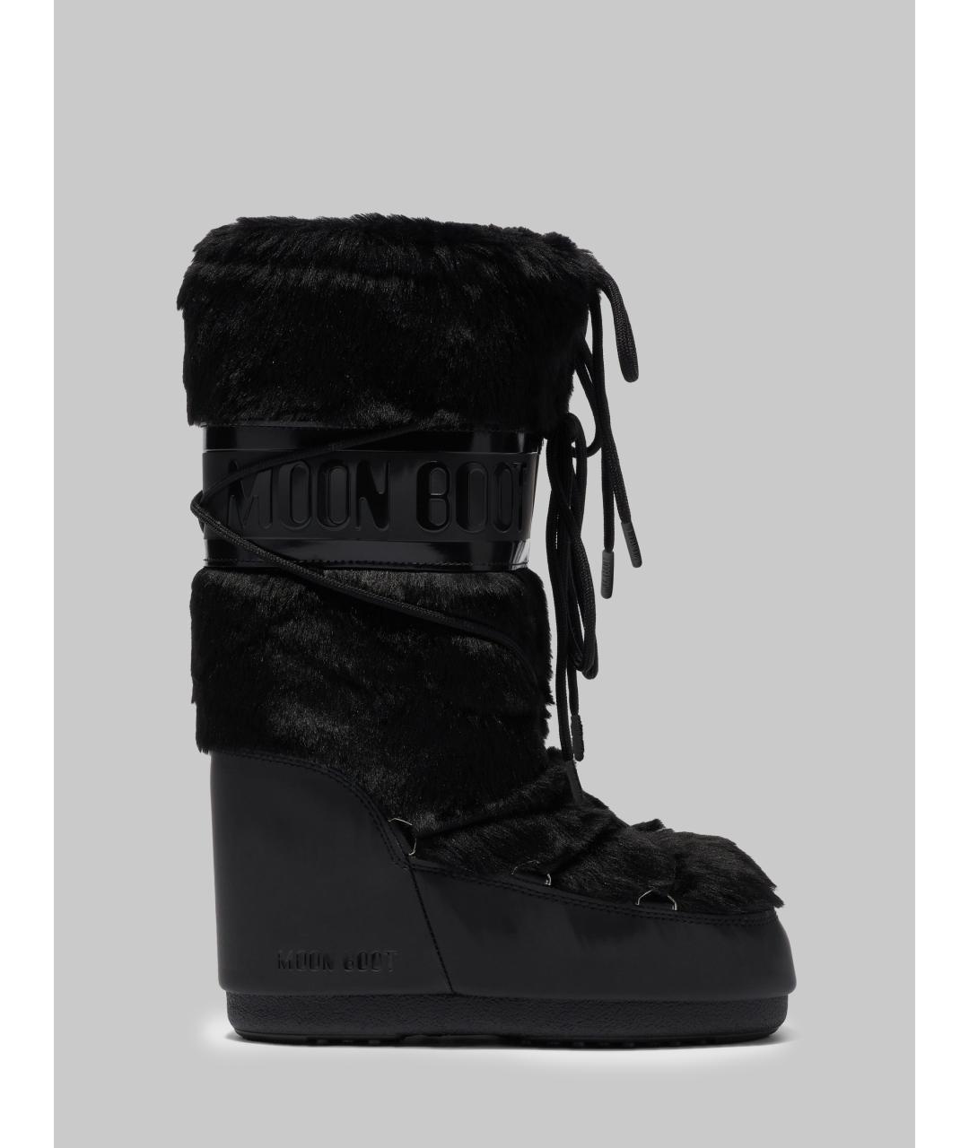 MOON BOOT Черные синтетические сапоги, фото 4