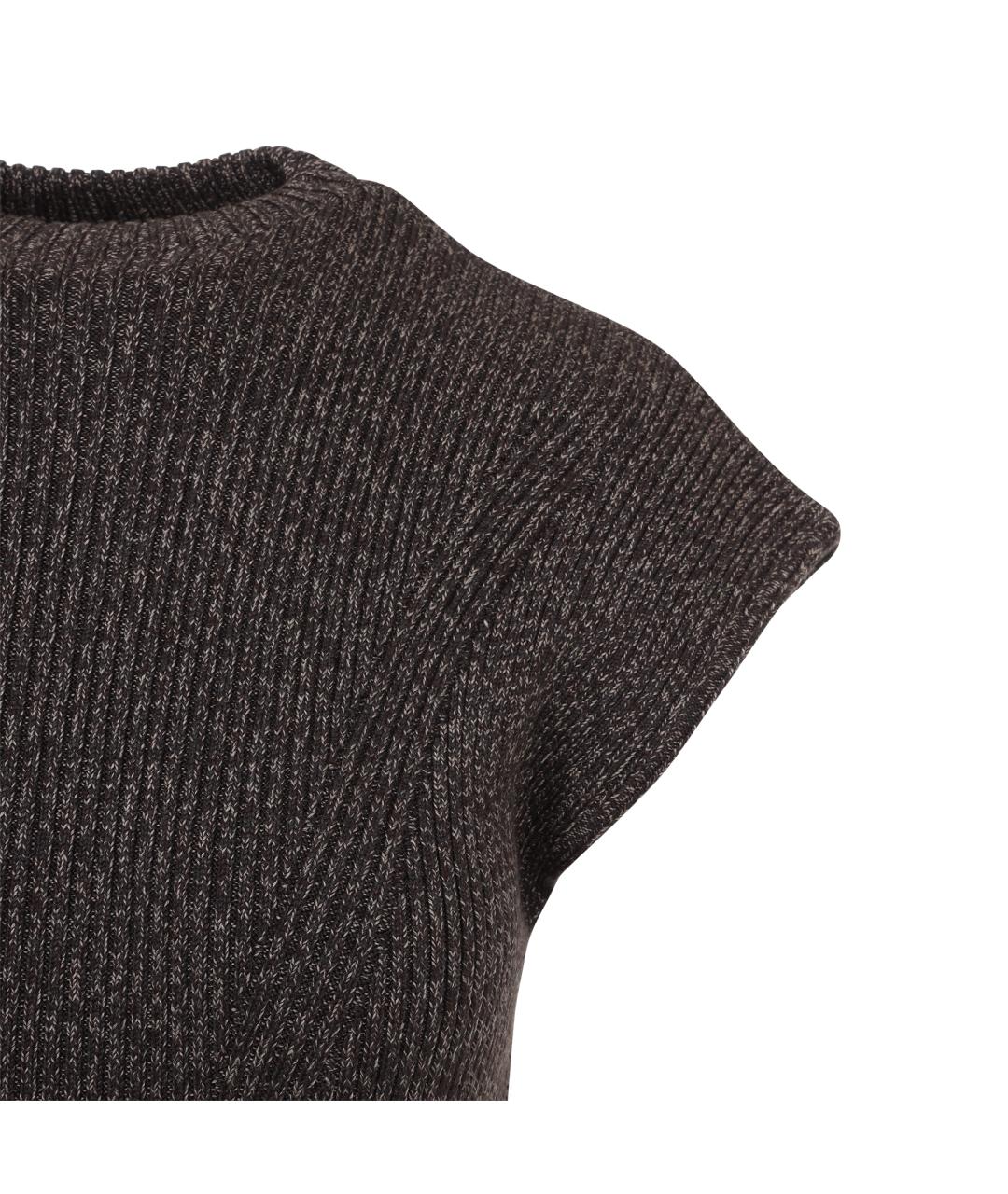 RALPH LAUREN PURPLE LABEL Коричневое шелковое повседневное платье, фото 3