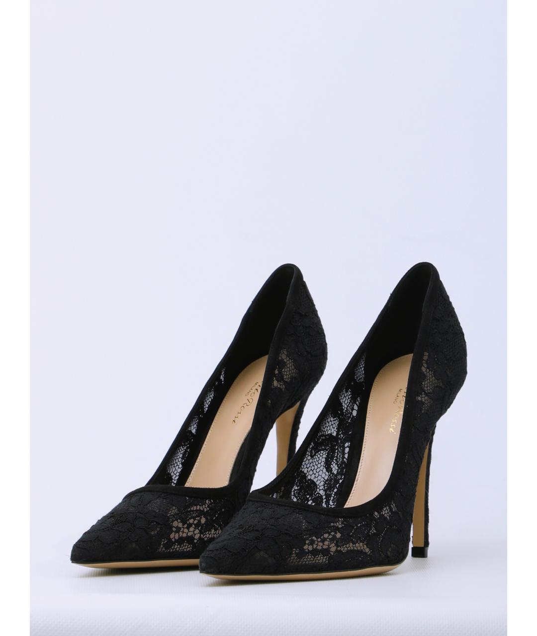 GIANVITO ROSSI Черные текстильные туфли, фото 2